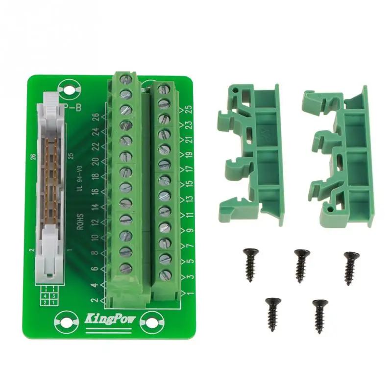Плата IDC26P DIN Rail 26Pin 5 мм Монтажный интерфейсный модуль Клеммная колодка Штекерная