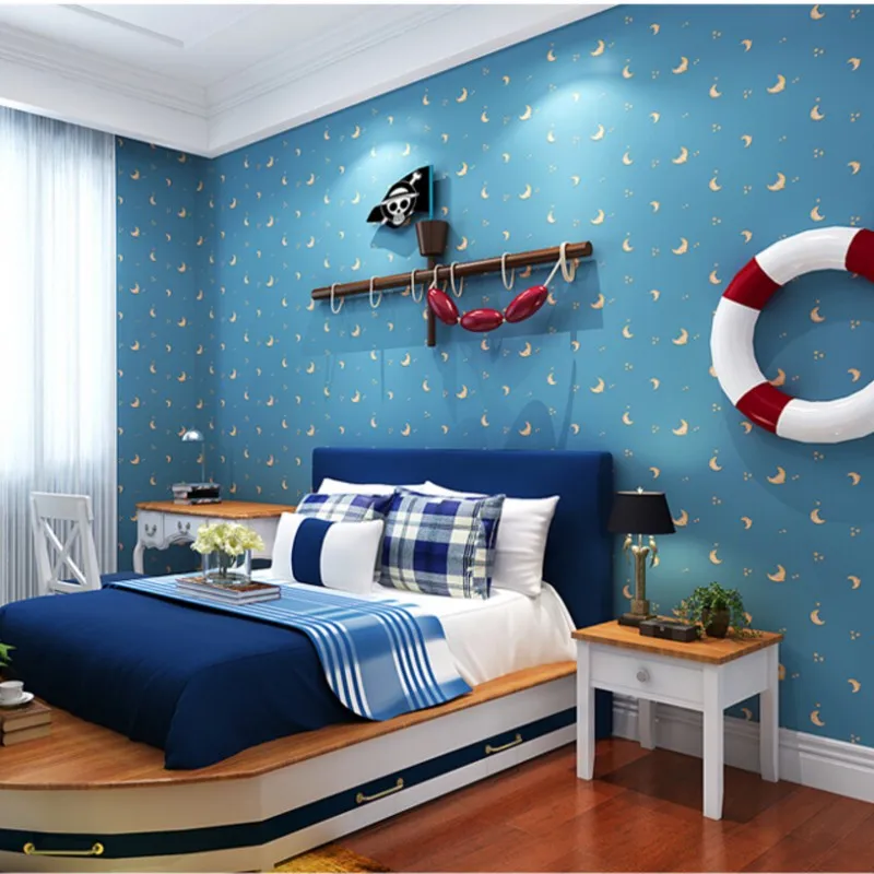 3D обои для мальчиков и девочек в спальню с изображением Луны звезд гостиной ТВ