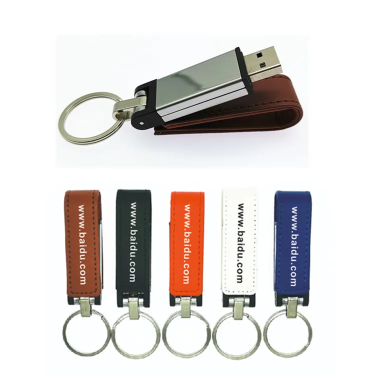 Металлический брелок pendrive 8 ГБ 16 32 64 кожаный флеш-накопитель флешка карта памяти