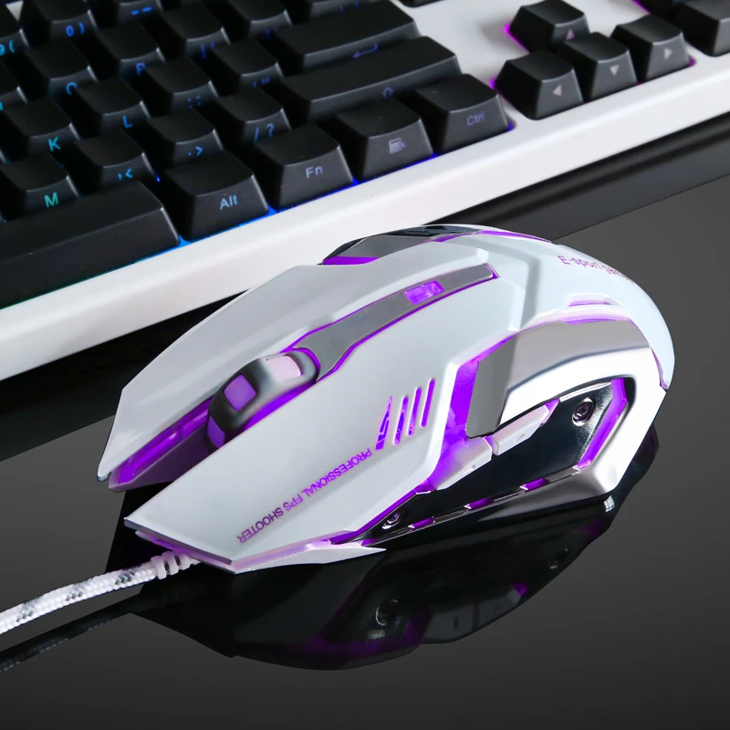 Sovawin компьютерная игровая мышь для ноутбука Проводная геймерская светодиодный