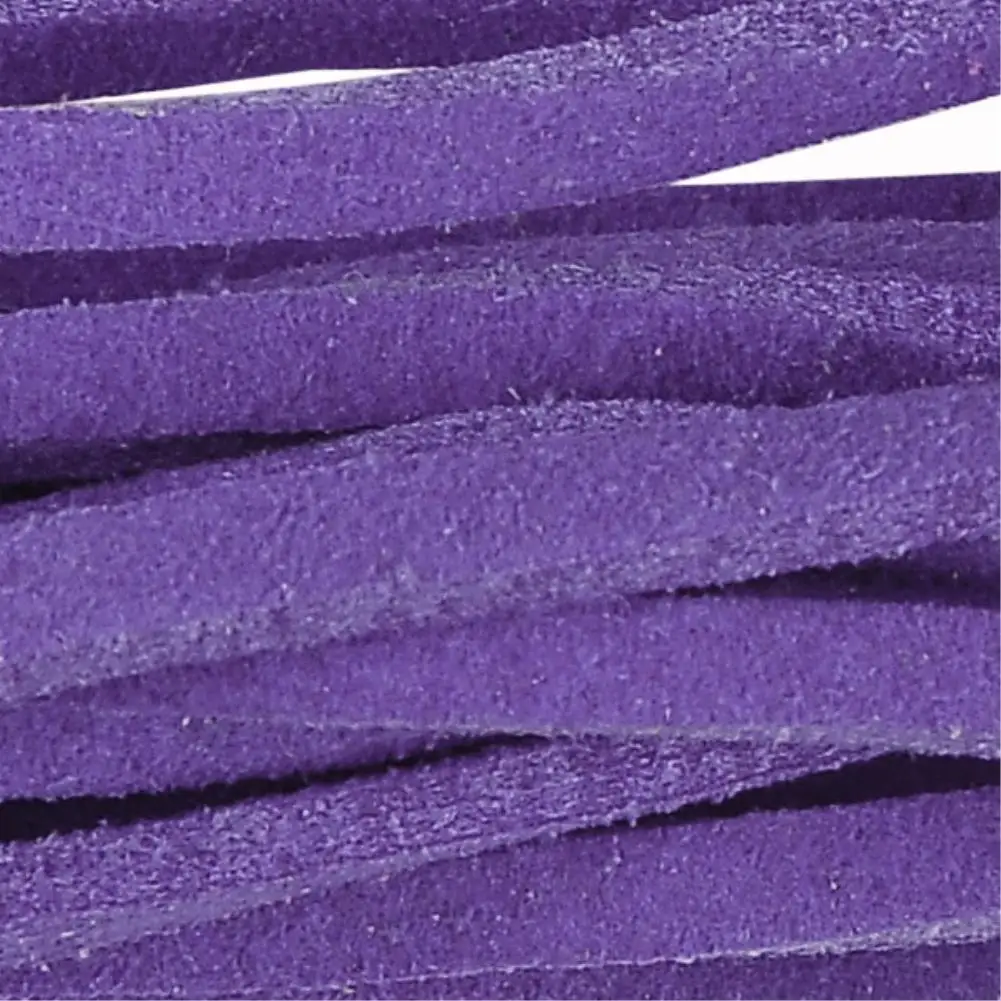 Dark Purple 100 см/лот 3 мм замшевый плоский кожаный шнур браслет искусственные бархатные шнурки Ожерелье Веревка резьба ожерелье с кольцами DIY ювелирных изделий подарок - Цвет: Dark Purple