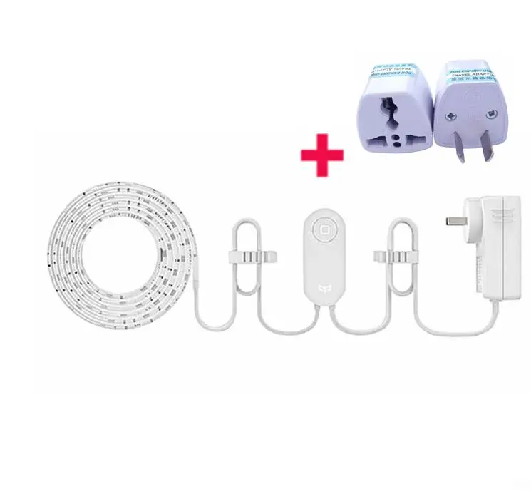 add AU plug Xiaomi Yee светильник RGB умный светильник Умный домашний телефон приложение Wi-Fi светильник цветной светодиодный светильник с лампочкой ягненка до 10 м как удлинитель - Цвет: add AU plug