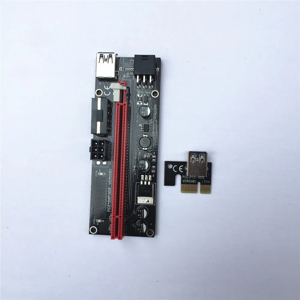 30 шт. 009 S стояк PCIe pci e PCI Express Riser Card 1X 4x 8x 16x USB 3.0 кабель 6 булавки SATA Питание для БТД