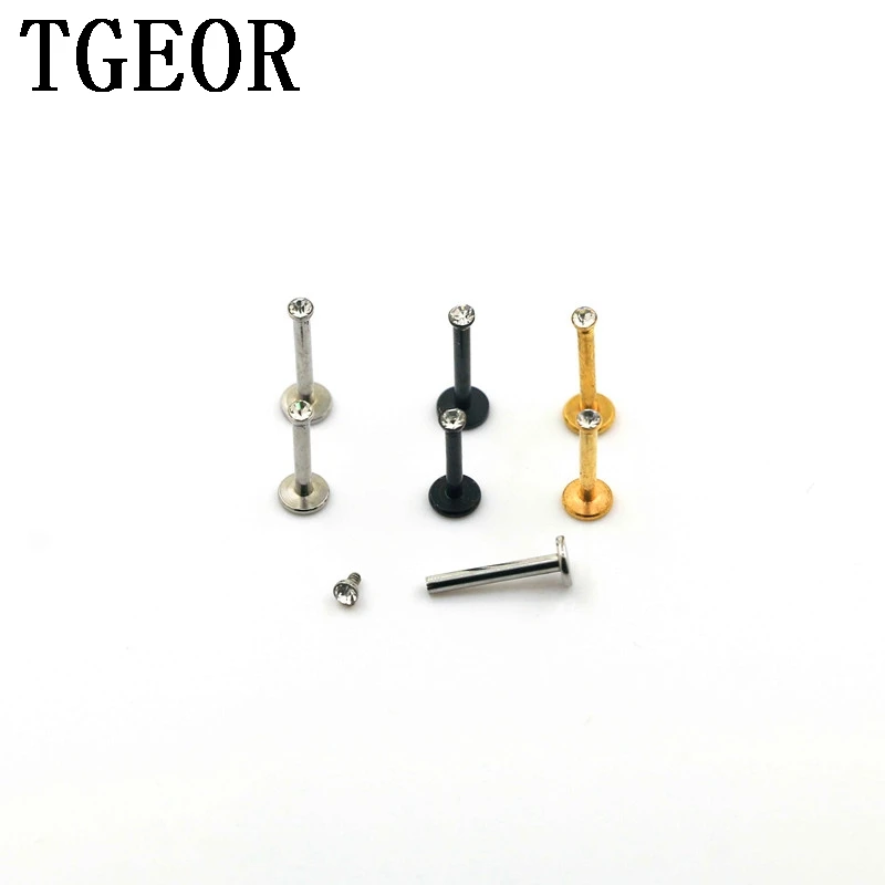 Кольцо для пирсинга губ с кристаллами 16 г 30 шт. | Украшения и аксессуары