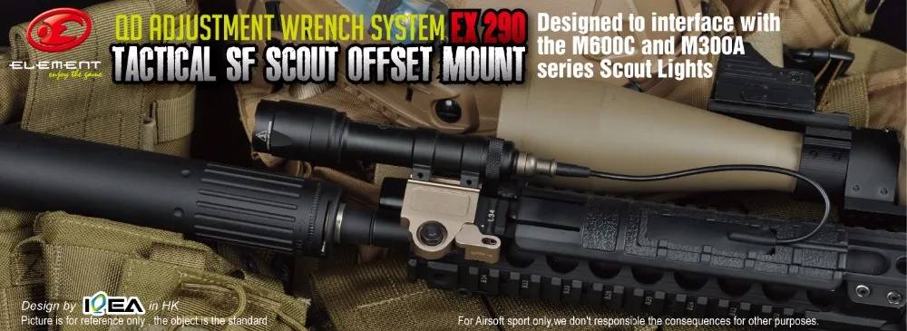 Фонарик Охотного оружия LT752 Scout крепление со смещением M300A M600C фонарик крепление Softair пистолет Принадлежности для охоты EX290