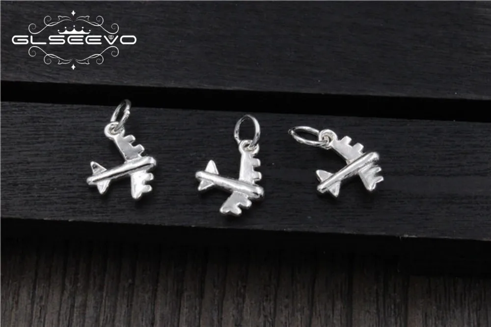 5 шт. стерлингового серебра 925 Подвески DIY браслет ожерелье самолет кулон