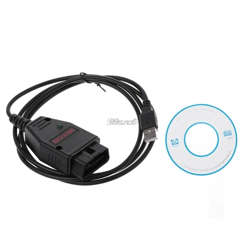 Диагностический сканер VAG K + CAN Commander 1 4 OBD2 COM кабель для VW Audi Skoda новинка Прямая