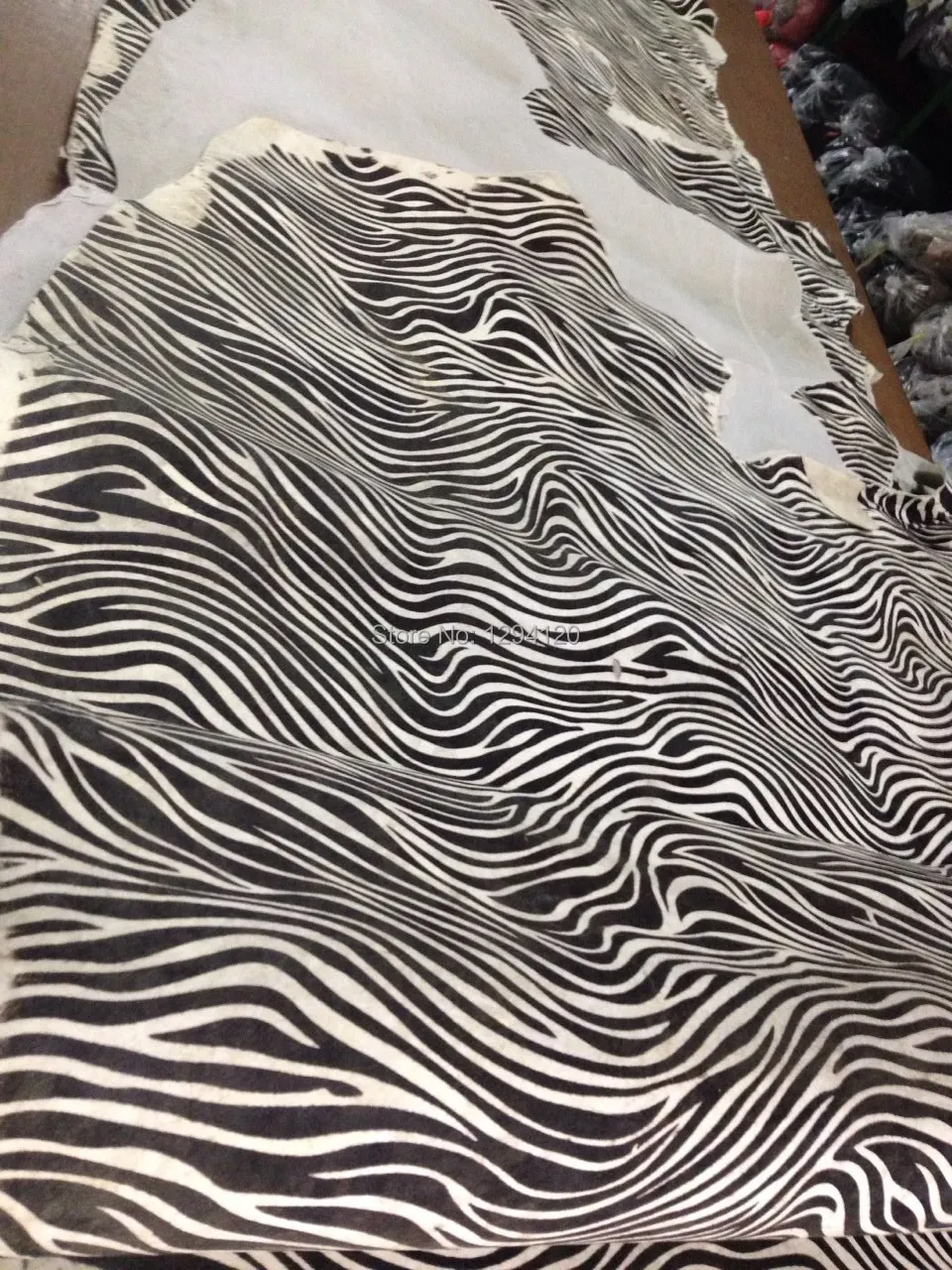 Подлинная лошадь Мех животных и кожа Ткань Материал с черный белый цвет Зебра