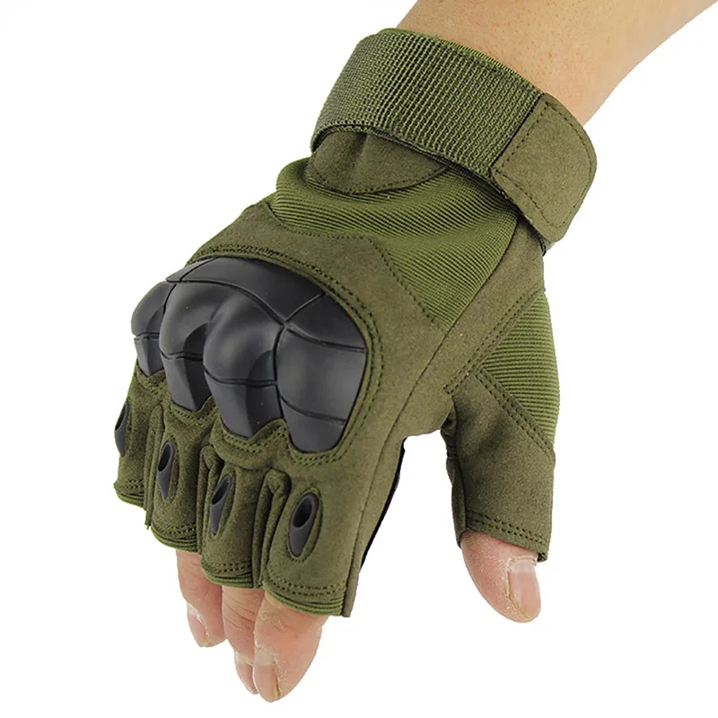 

Popular actical Gloves Military Fingerless Hard Rubber Knuckle Half Finger for Army Gear Sports Driving Shooting Hot