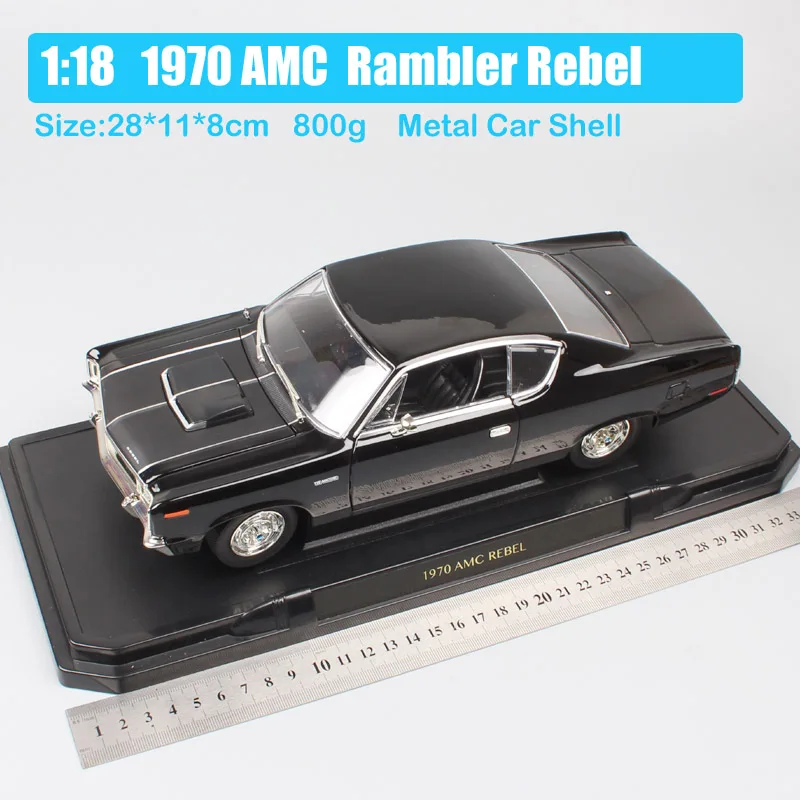 Мальчики в масштабе 1:18 старый 1970 Amc Rebel Rambler Классическая машина Хардтоп литая