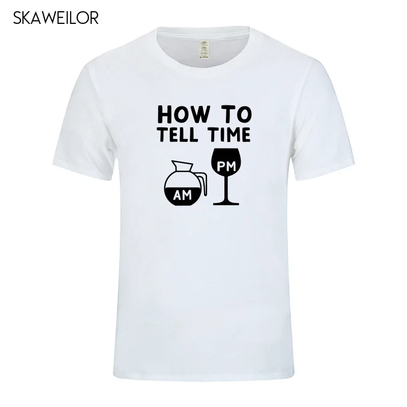 Как сказать Time Coffee Wine забавная Футболка с принтом мужская летняя новая модная
