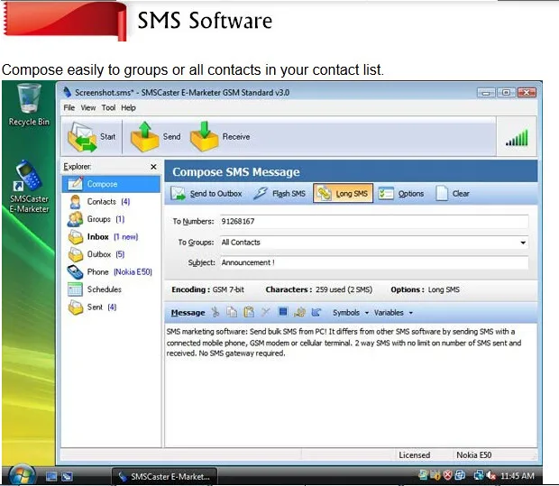 Массовая отправка sms/получение программного обеспечения для 8 портов 128/256 sim банк