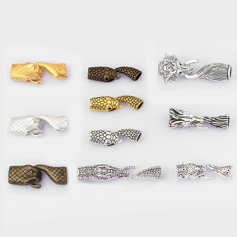 2 набора модная застежка крючок Волчья Голова и хвост для изготовления кожаного