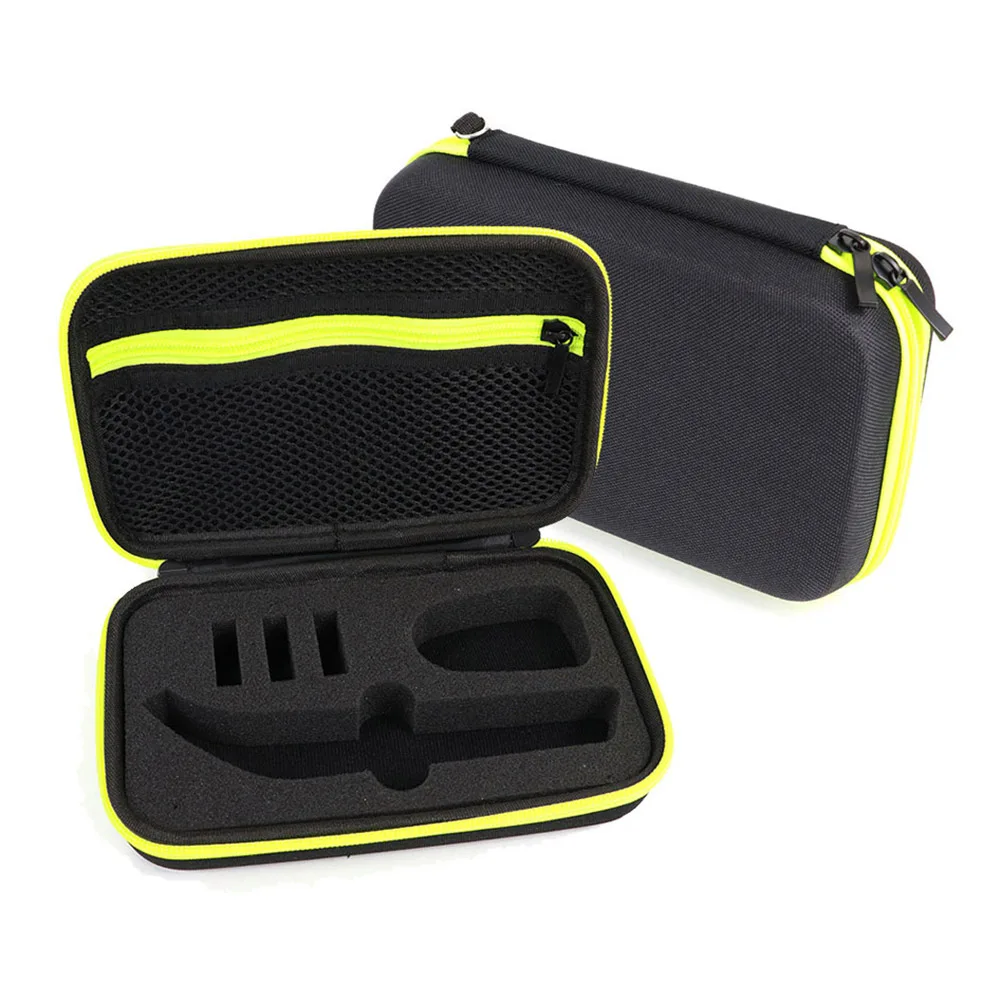 Green Zipper Портативный жесткий чехол для путешествий, чехол для Norelco OneBlade Pro, защита от падения, водонепроницаемый, практичный, для Philips, для хранения бритвы, коробка - Цвет: Green Zipper