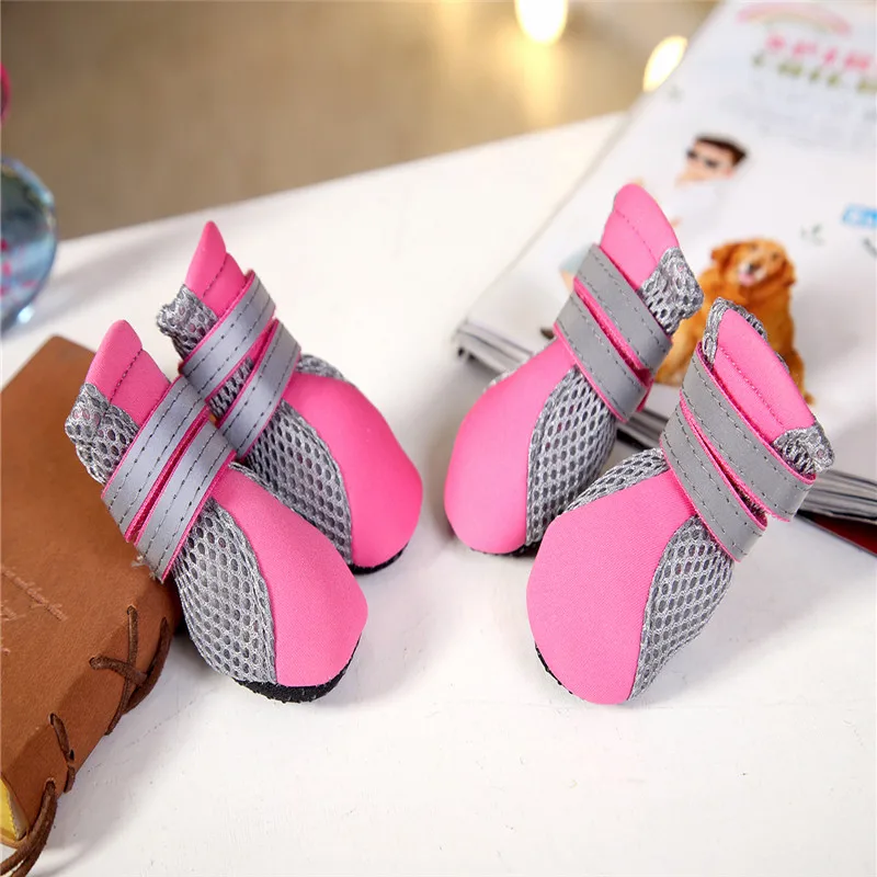 (4 шт./компл.) новые ботинки для собак Спортивная прогулочная обувь домашних