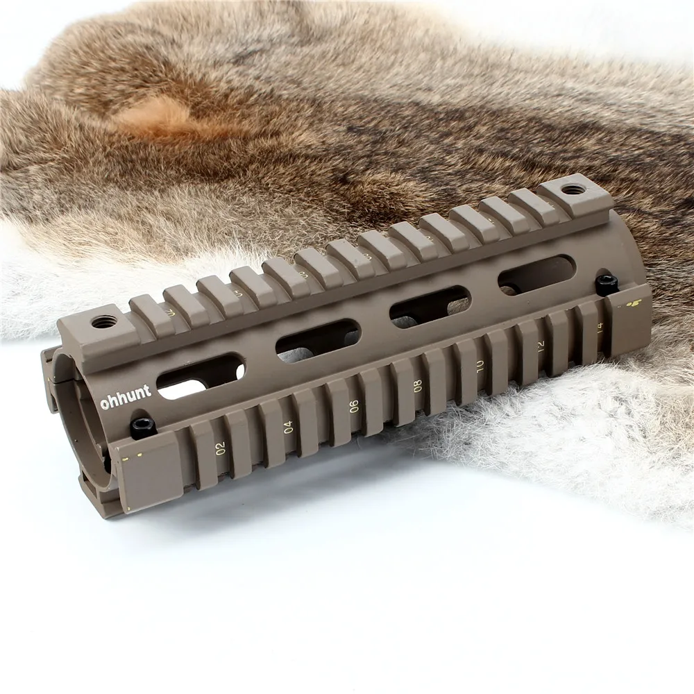 Охотничья тропа тактическая AR-15 M16 винтовки 6,7" Длина карабина 2 шт. Прямая поставка Quad рельсовая система управления черный/коричневый