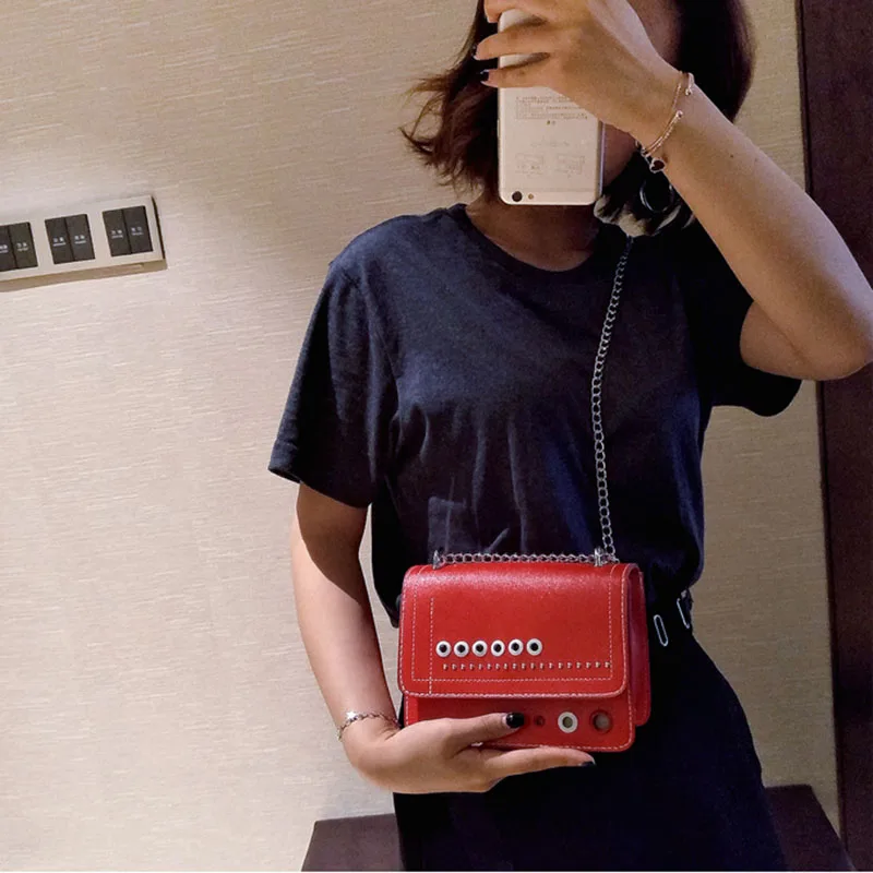 Курьерские сумки с заклепками Модные женские Clains Сумки Белый Кнопка Лето Crossbody
