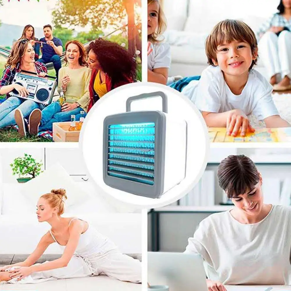 Mini USB Portable Air Conditioner Conditioning Humidifier Purifier 7 Colors Light Desktop Arctic Air Cooler Fan For Home Office