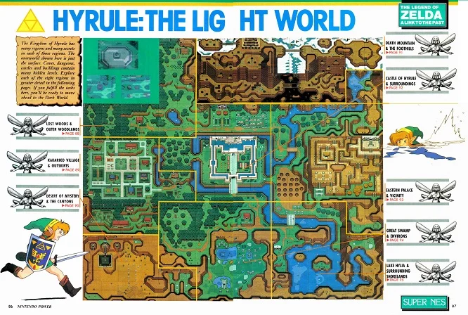 Под карты мира легенда о Зельде видео игра постер ретро холст живопись DIY