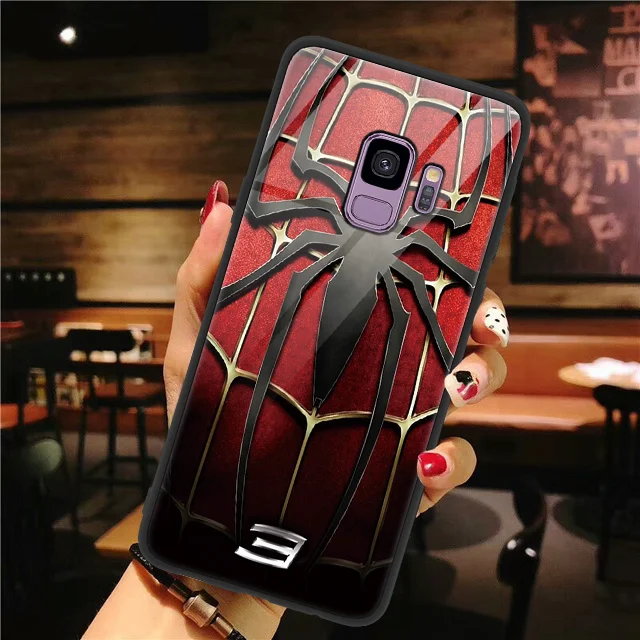 jhongzz Закаленное Стекло мультяшный чехол для samsung Galaxy S9 S8 S10 плюс S10e Note 8 9 J4 J8 J7 чехол для Galaxy A6 плюс J8 чехол - Цвет: jhongzz