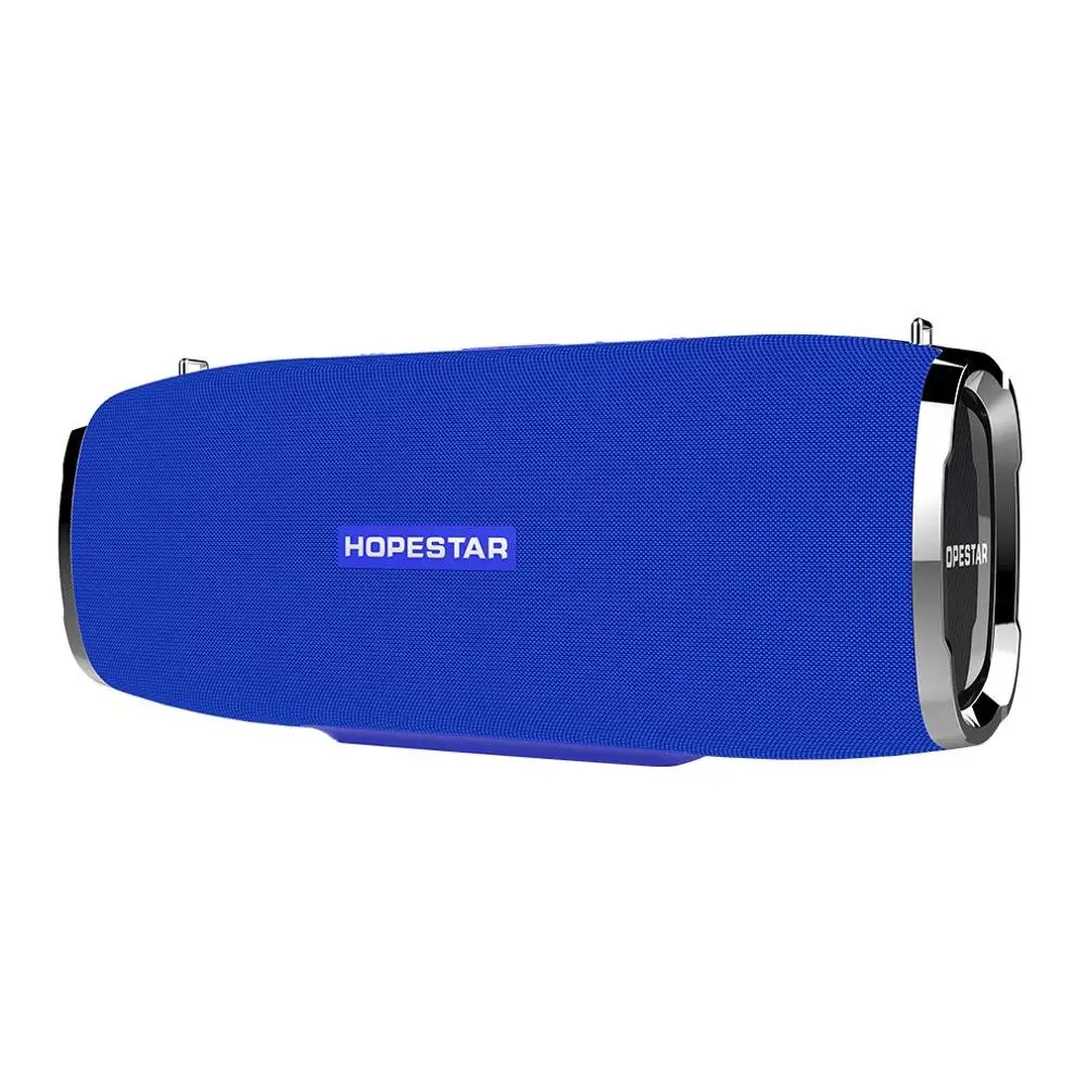 Синий HOPESTAR A6 Bluetooth динамик Портативный беспроводной громкий динамик 3D стерео звуковая система Открытый водонепроницаемый динамик - Цвет: Синий