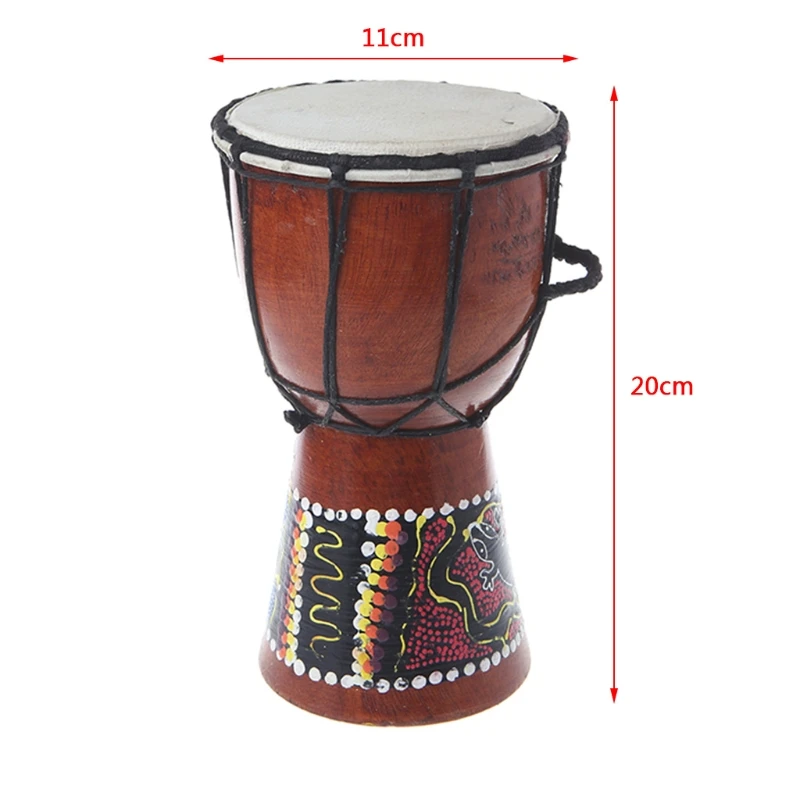 4 дюймов Профессиональный Африканский Djembe барабан Bongo Классическая роспись по дереву Африканский Djembe хороший звук музыкальный инструмент