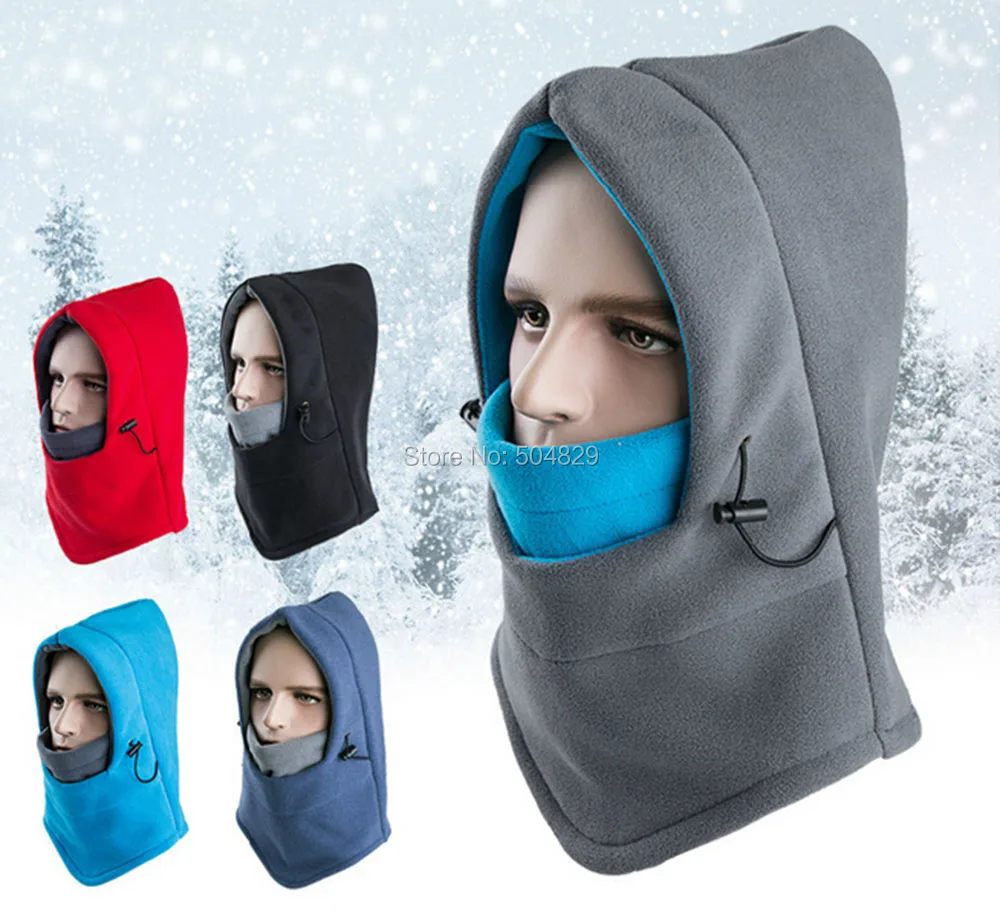 Оптовая продажа двухцветная термостойкая Флисовая Балаклава Капюшон