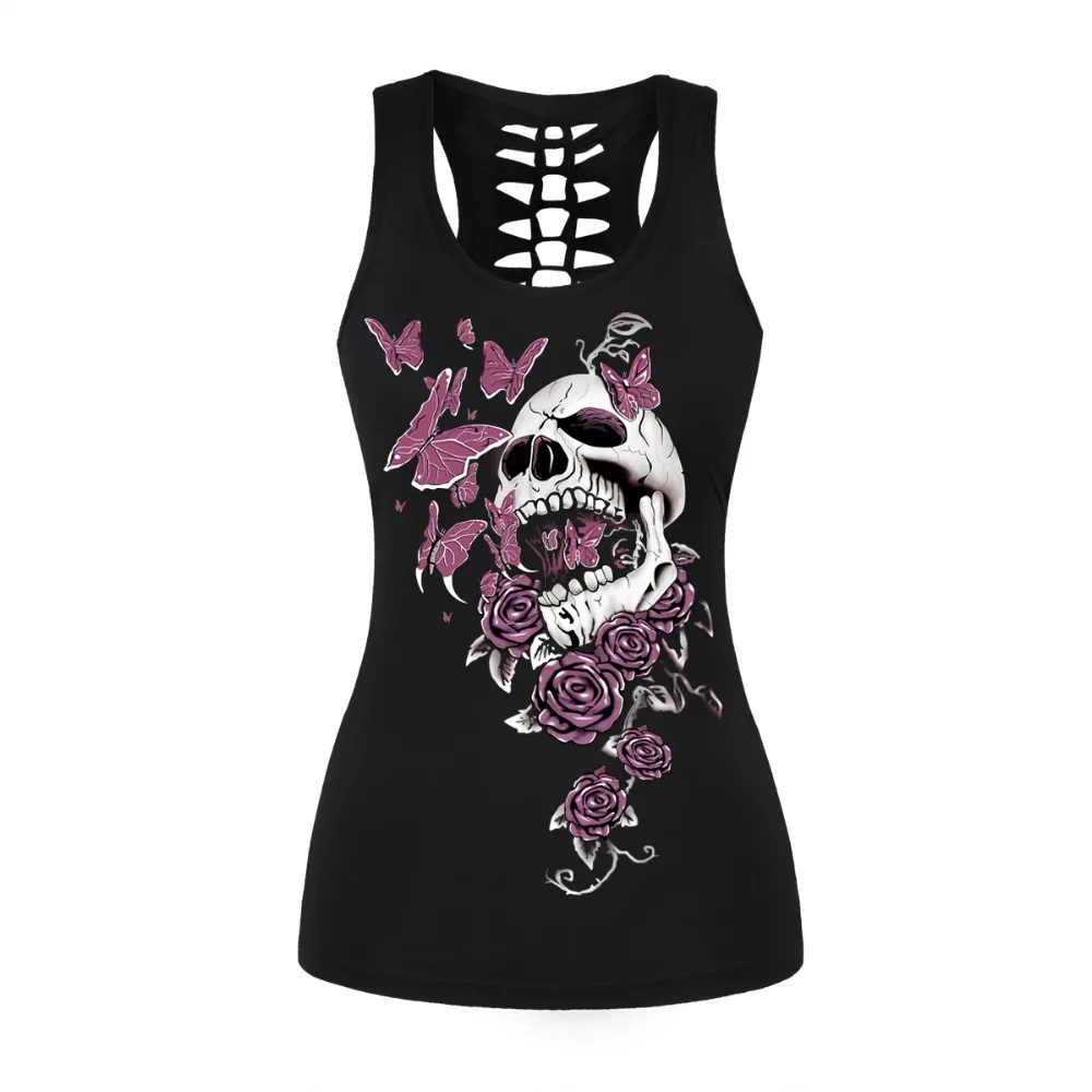 Polyester/Spandex Fashion Sportswear For Womens Tank Top Sleeveless Hollow Back Tops Slim Workout Clothes 2017 Summer Vest Shirt | Женская