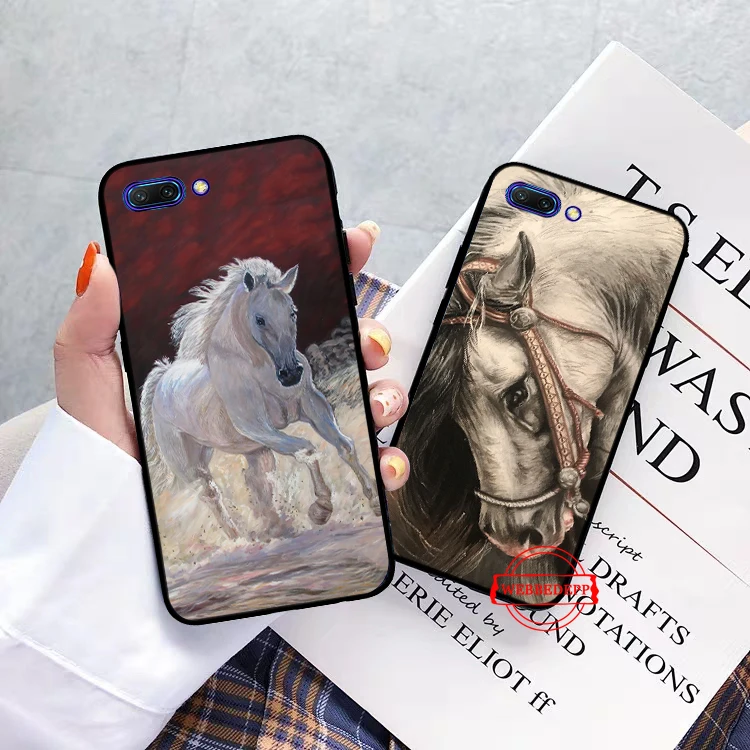 

The Great beauty horse DIY Painted Silicone Case for Huawei honor 6A 7A Pro 7X 8 Lite 8X 8C 9 9X Note 10 View 20