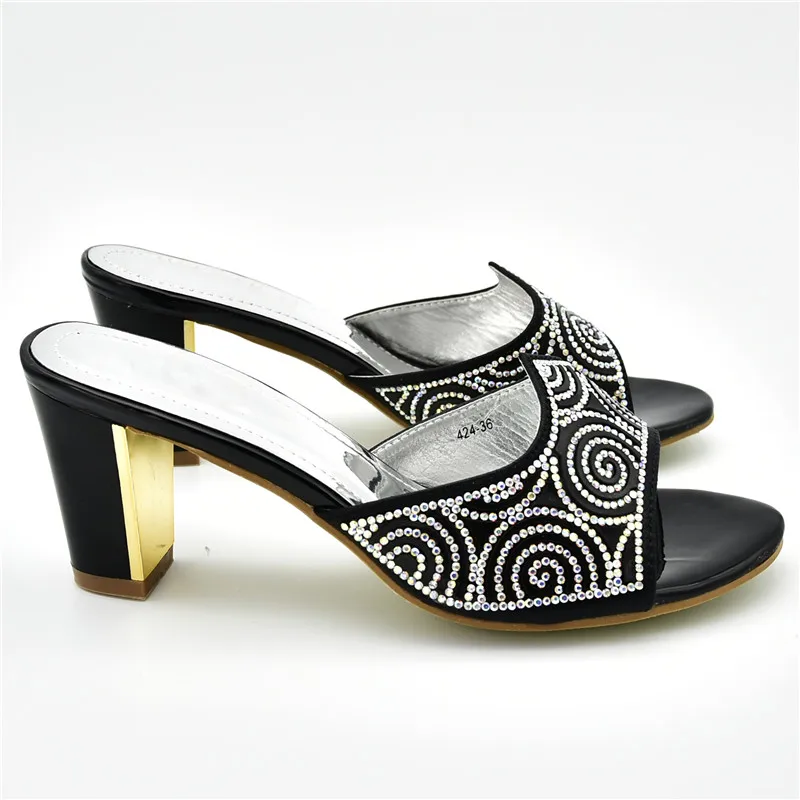 Новейший дизайн женские вечерние туфли-лодочки в африканском стиле Украшенные