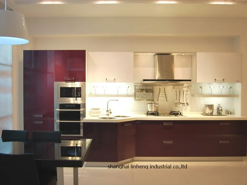 

High gloss/lacquer kitchen cabinet mordern(LH-LA039)