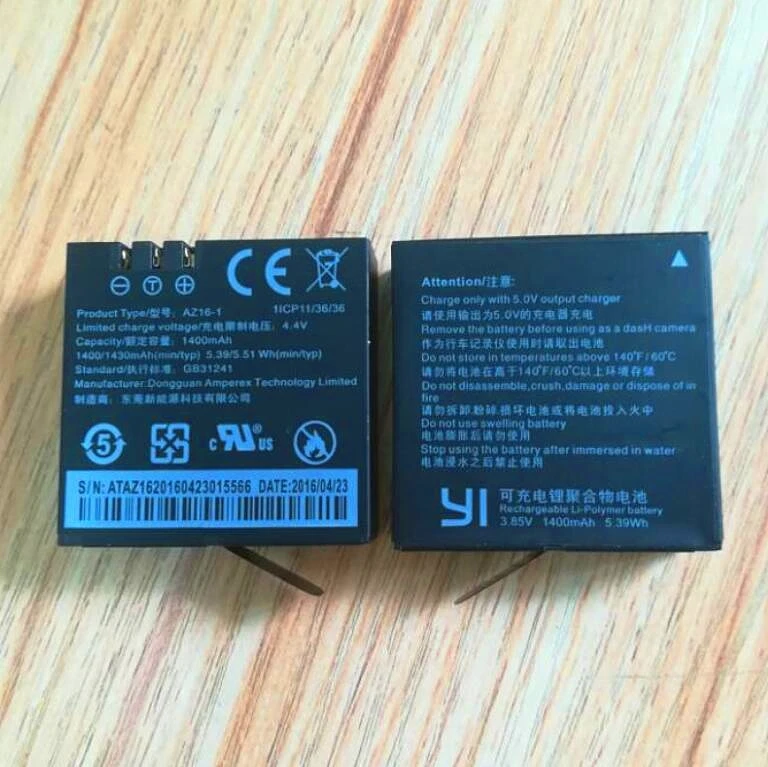 USB ЖК-дисплей двойной Зарядное устройство Батарея для Xiaomi Yi 2 4 К 4 К+ Lite AZ16-1 для Yi Action Камера 1400 мАч Перезаряжаемые Батарея случае
