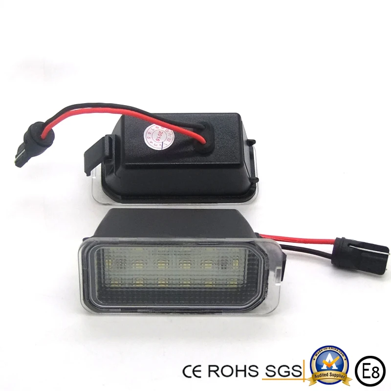 Светодиодные подсветки для номерного знака 2 шт. 12 В 6000K 18 SMD чипы Ford Fiesta JA8 Focus DA3 DYB S