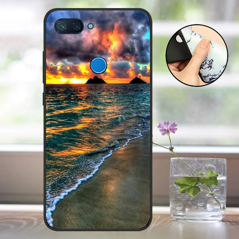 Силиконовый чехол Xiaomi mi 8 LITE бампер 6 26 мягкий матовый lite для телефона mi8 Lite coque capa bag