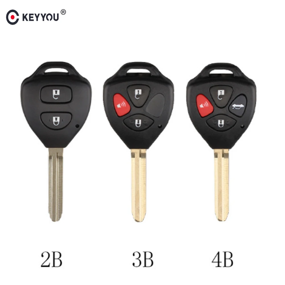 KEYYOU 2 3 4 кнопки пустой корпус для дистанционного ключа брелок Корпус Toyota Corolla RAV4