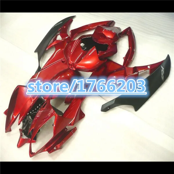 

For Body YZF600 YZF-R6 06 07 YZF R 6 YZF 600 Dark red black YZFR6 06-07 YZF R6 2006 2007 Fairing Glossy red BBF