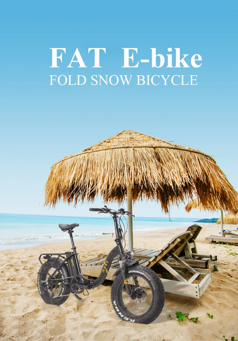 20 дюймов электрический велосипед 48v500w мотор shimano 7 скоростей fat ebike fold Princess fold frame snow 4,0 с широкими шинами Электрический велосипед