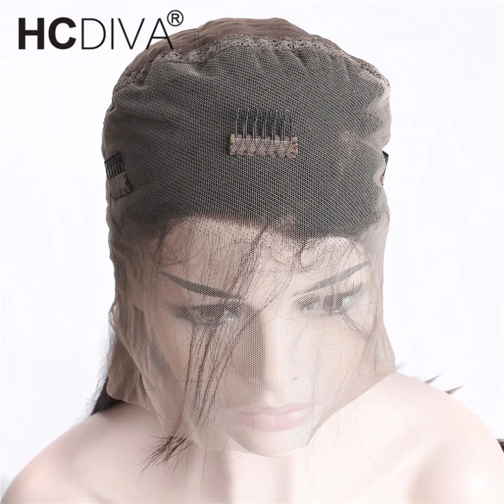 Прямые Синтетические волосы на кружеве человеческих волос парики