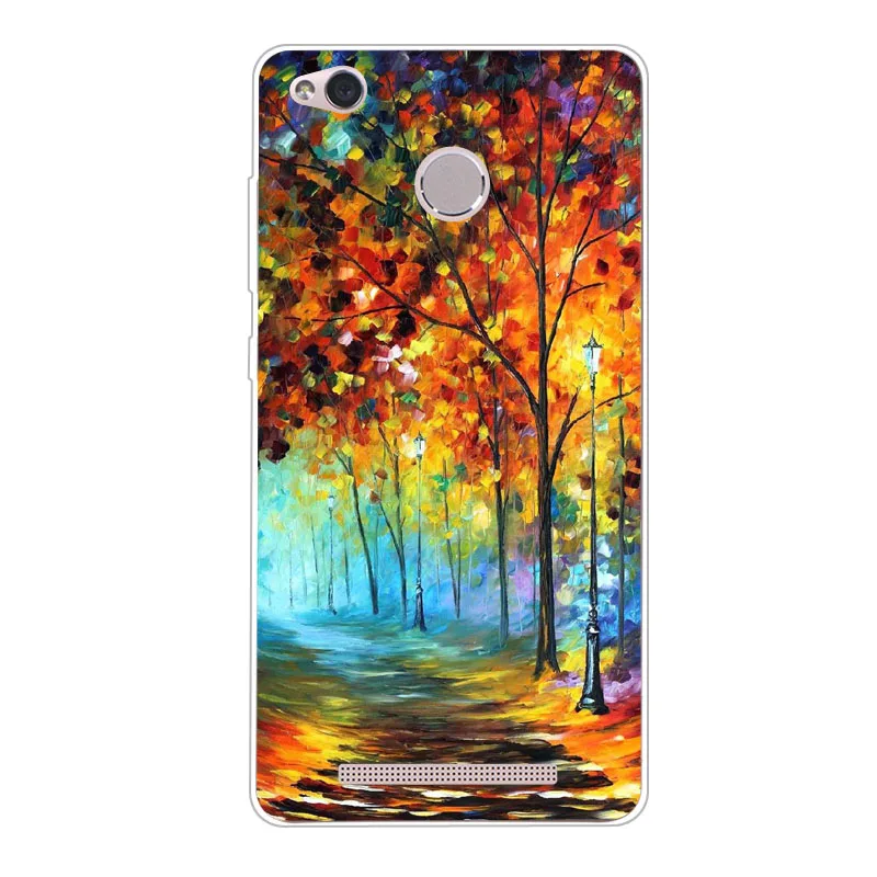 Xiaomi redmi 3x Case Silicon Full flower Painting Soft TPU Back Cover for Phone bags |