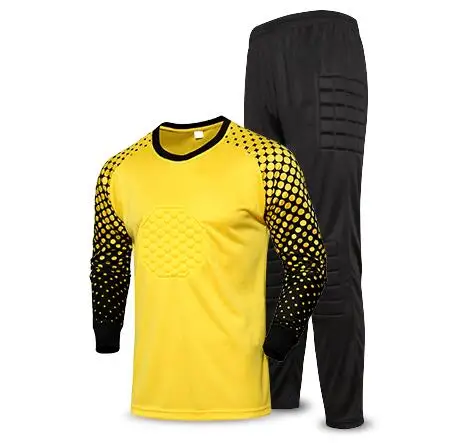 yellow2 ZMSM, для детей и взрослых, Футбольная форма вратаря, мужские футбольные майки, комплекты, детские футбольные Вратарские воротники, рубашка, штаны, шорты - Цвет: yellow2