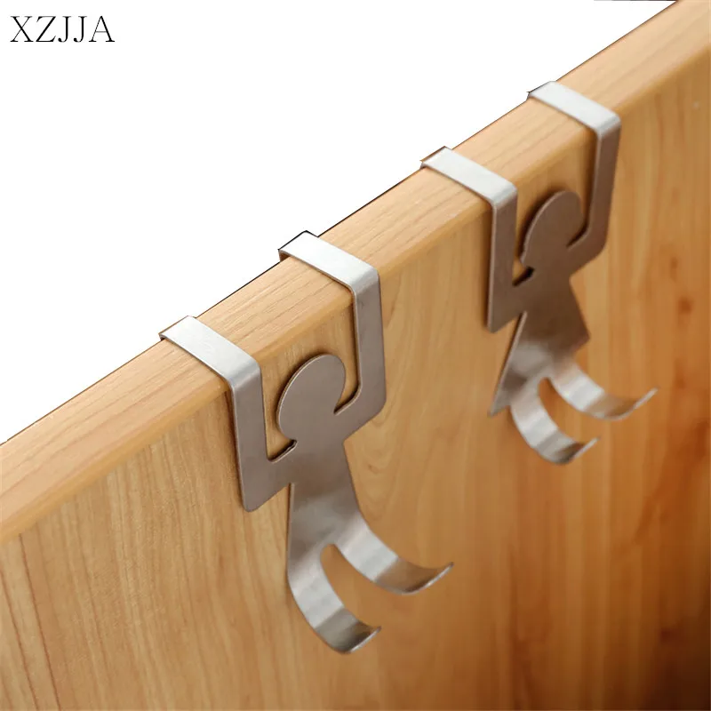 Крючки из нержавеющей стали XZJJA 2 шт. держатель для дверей спальни кухни крючок - Фото №1
