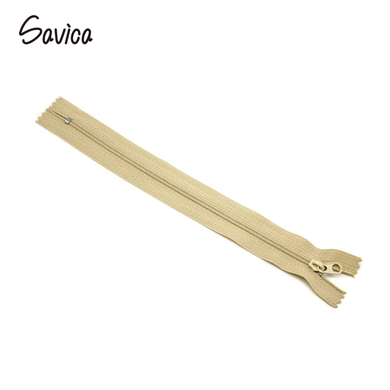 Khaki 3pcs Savica 3 шт./лот 20 см Длина разноцветного нейлона катушки молнии закрытые портной одежды мешки швейная рукоделие DIY аксессуары LX498 - Цвет: Khaki 3pcs