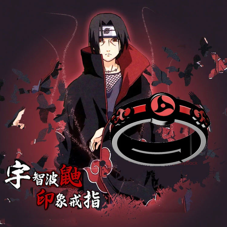 NARUTO Uzumaki Uchiha Itachi Sharingan Ninja Ring Adjustable fashion christmas gift |