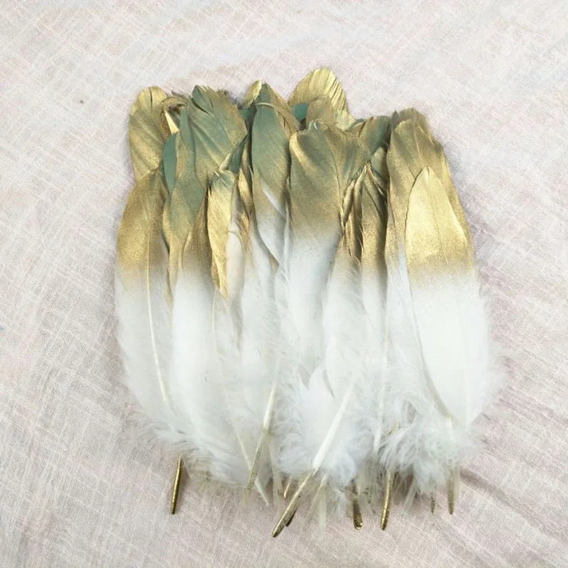 100 шт гусиное перо 15-20 см 6-8 дюймов аксессуар plume двойные цветные перья | Дом и сад