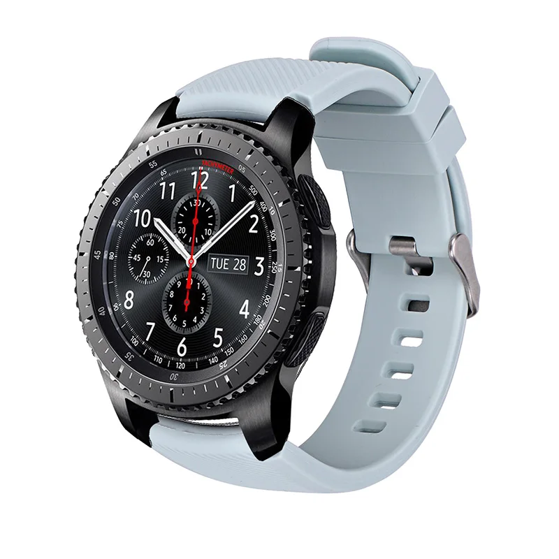 Galaxy watch 46 мм 42 мм ремешок для samsung gear S3 Frontier band 20 мм 22 мм силиконовый ремешок для часов браслет huawei watch GT ремешок S3
