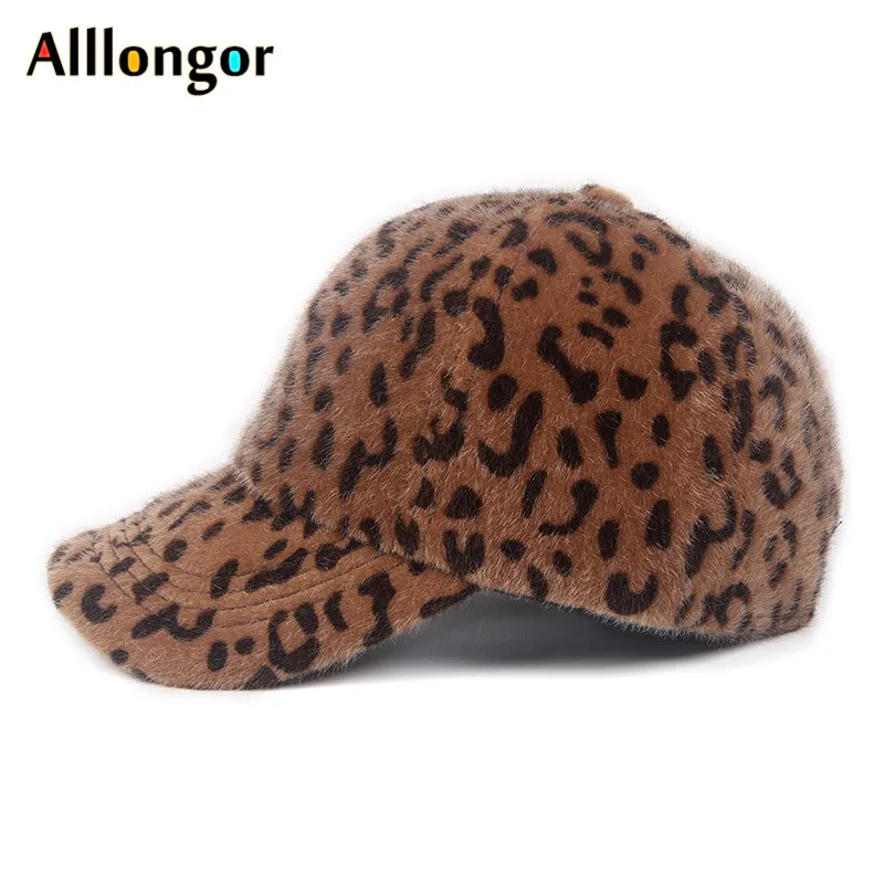 New Arrival Winter Baseball Cap Women Leopard print Wool Parent-child Caps child Snapback kids hat hip hop