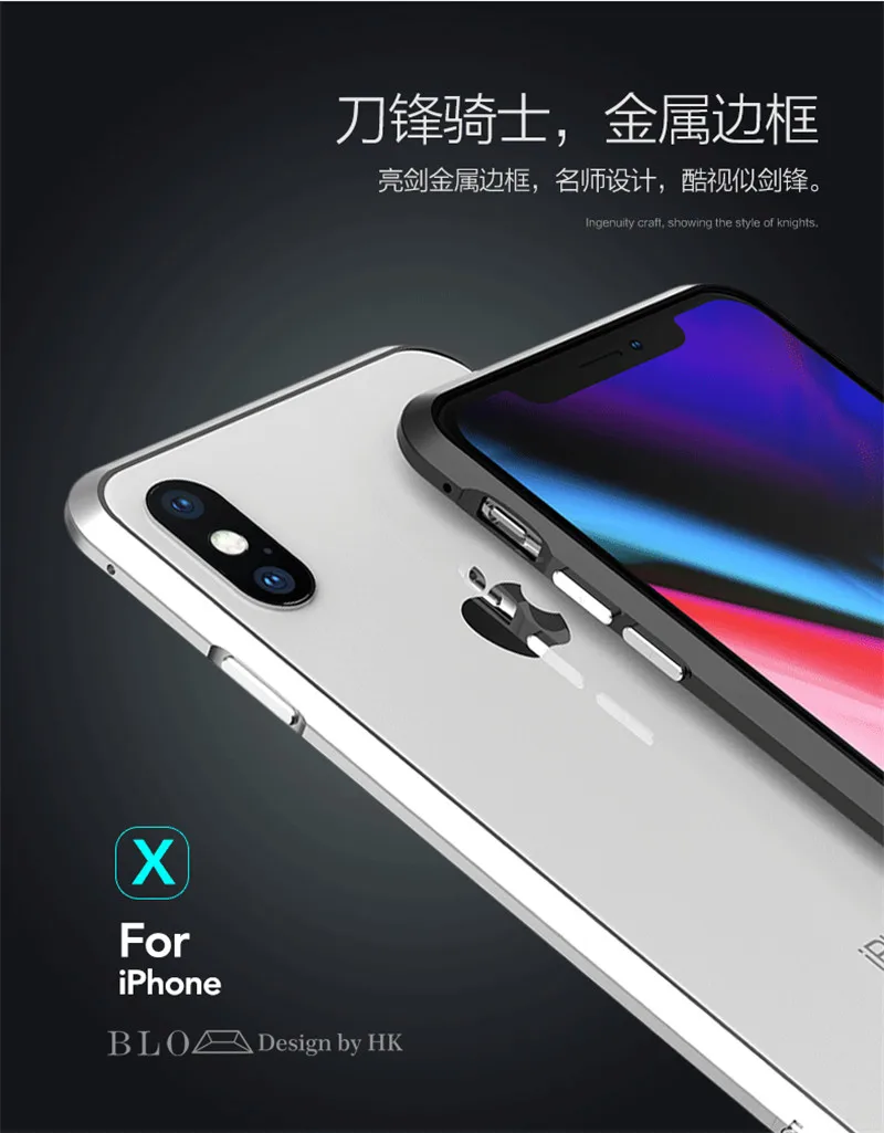 Роскошный бренд BOBYT Алюминиевый металлический бампер для iPhone XS Max X противоударный защитный чехол с металлической кнопкой