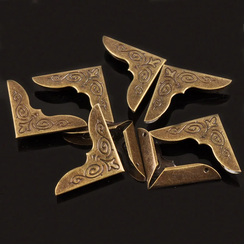 20 шт фото угловые протекторы коробки Альбомы меню Бронзовый узор металлические