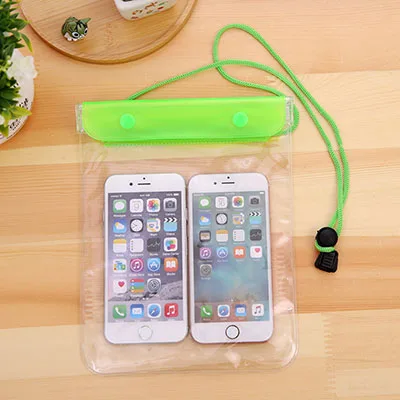 Зеленый цвет Large Universal Waterproof Swimming Phone Bag Pouch Case Underwater Dry Bag For Skiing Diving Hiking Cycling Outdoor Camping - Цвет: Зеленый цвет