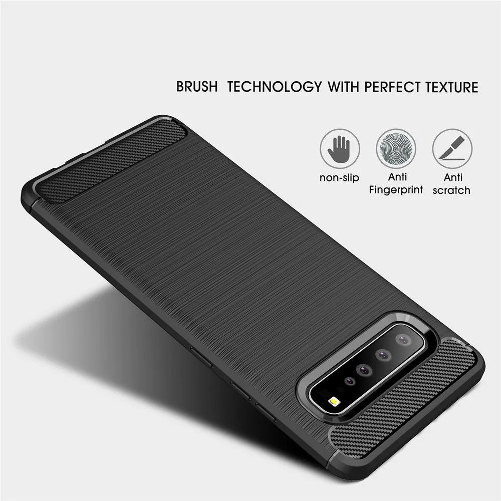 Carbon Fiber Silicone Case for Samsung Galaxy S22 Ultra S21 S20 FE S10e S10 S9 S8 Plus Note 8 9 10 20 Soft Shockproof Back Cover